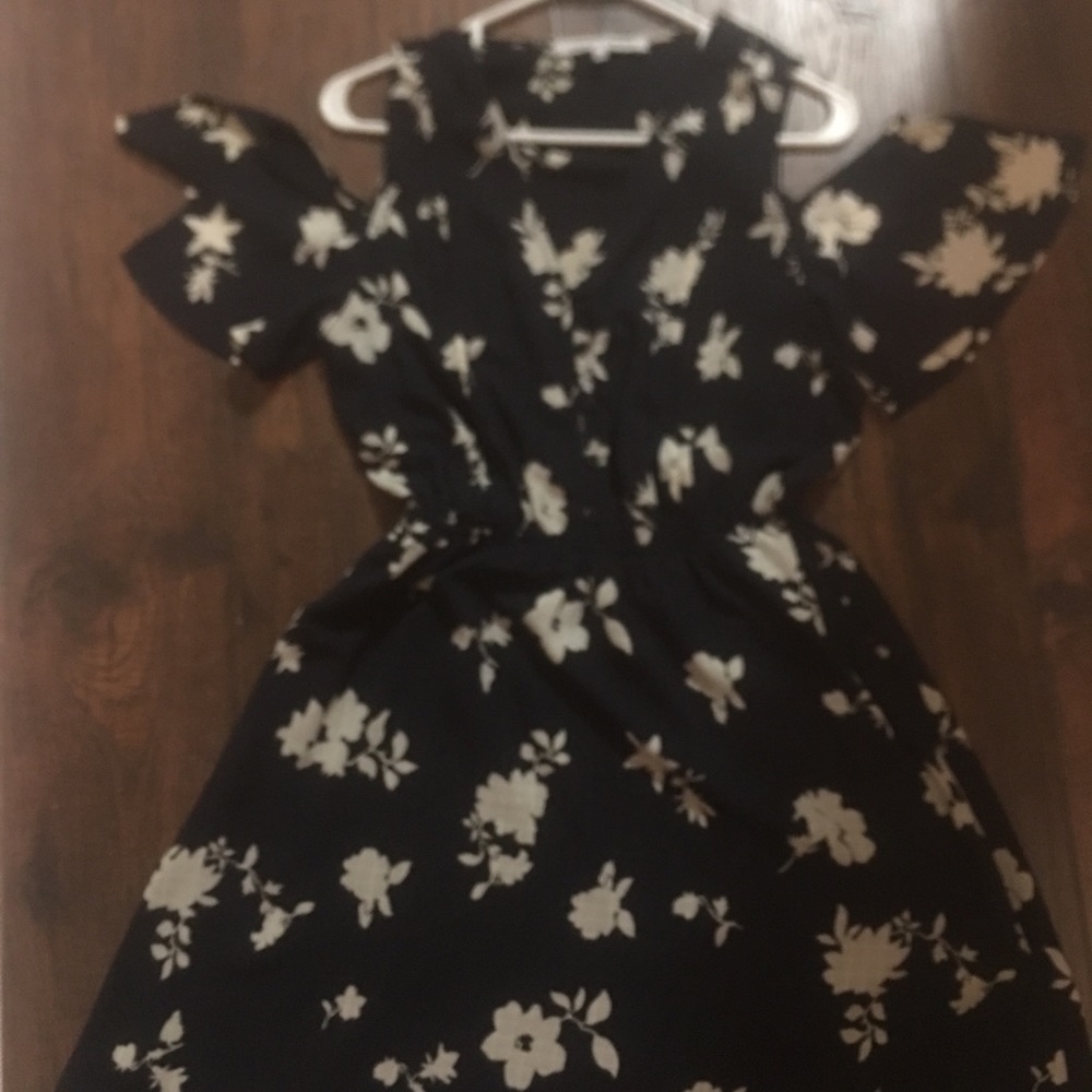 Blue floral summer dress